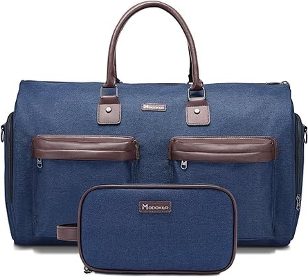 Erkekler için büyük kapasiteli seyahat çantası Crossbody çantası Erkekler için omuz çantası Canvas el çantası (Mavi)